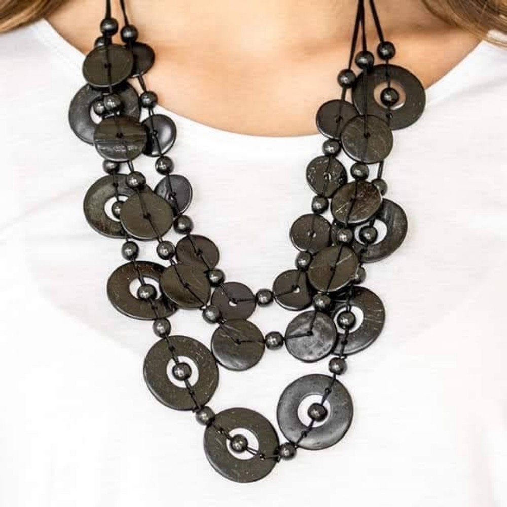 Disk style necklace and earring set!